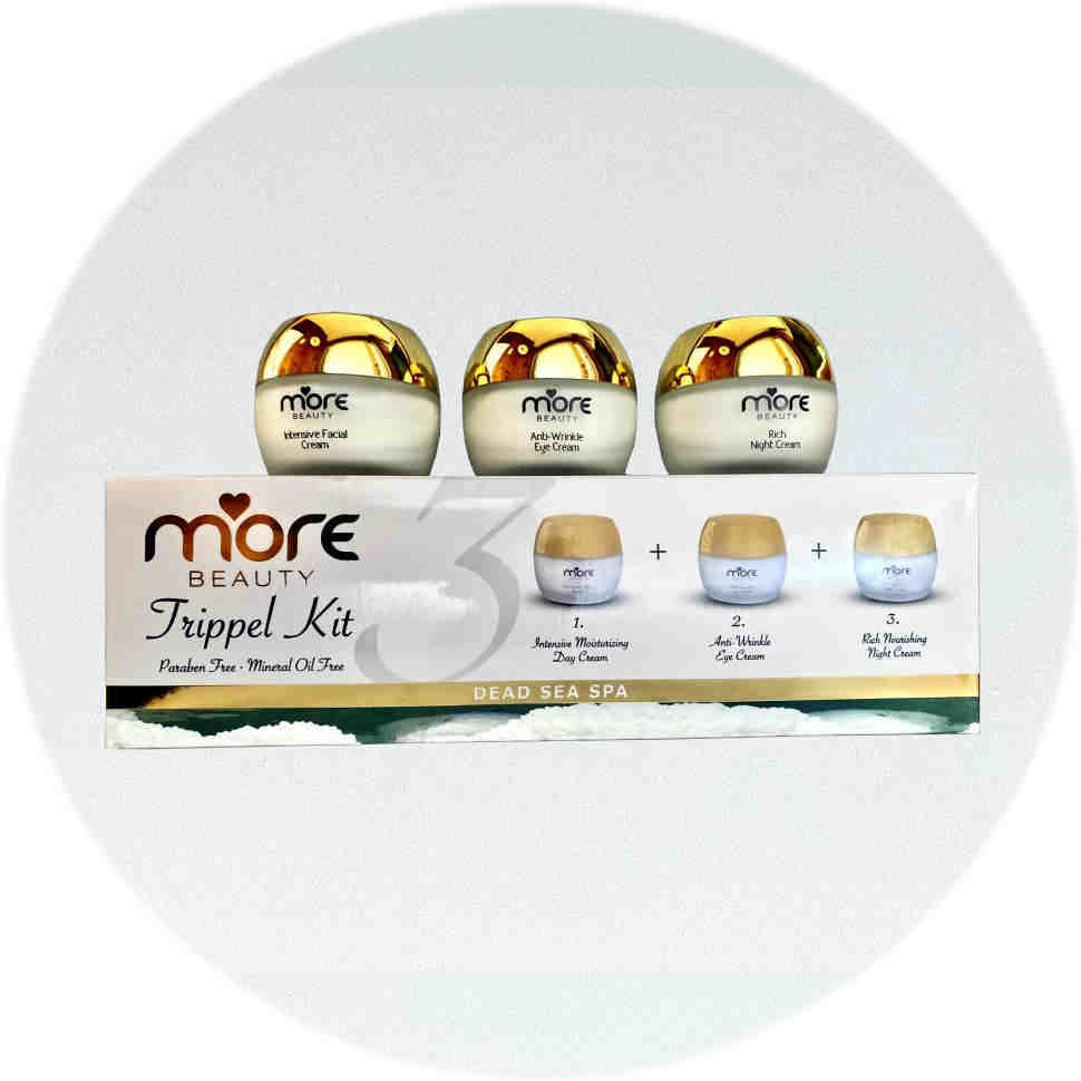 More Beauty Набор кремов дневной, ночной, для глаз Set of Day, Night and Eye Creams Trippel Kitby More 150ml